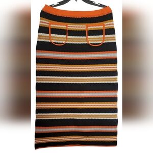 Alice McCall Miley Skirt Multicolor Striped Midi Pencil Skirt NWT